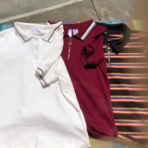 Bundle of three tee shirts with neck!